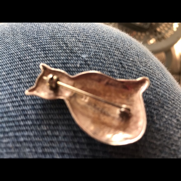Sterling Silver Cat Pin - Picture 6 of 7